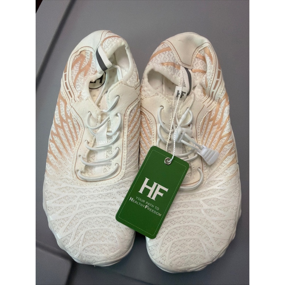 Hike Footwear Barefoot Shoes White Rose‎ Gold Minimalist Sneakers Size 36 NEW - Picture 2 of 11
